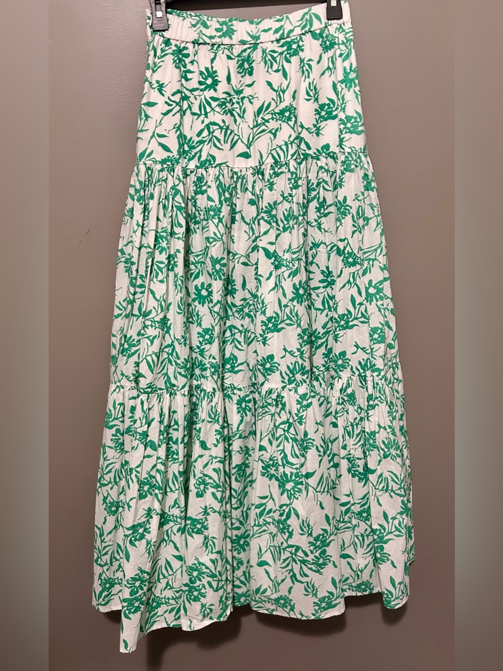 Runaway Green and White Floral Maxi Skirt - Picture 6 of 7